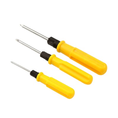 Yellow handle slotted Phillips cross head screwdriver 6.7 inchlength