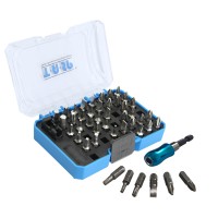 TASP 45 in 1 Screwdriver Bit Set 44pcs Various Types PH Pozi Torx Slotted Hex Bits & 1 Universal Magnetic Holder in Storage Box