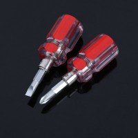 6mm Double Head Screwdriver Slotted Phillips Cross Screwdrivers Mini Short Handle Screw Driver Hand Repair Tool