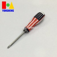 The American flag 3'' 4'' 5'' 6'' magnetic PP+TPR material phillips screwdriver tools for two purpose use